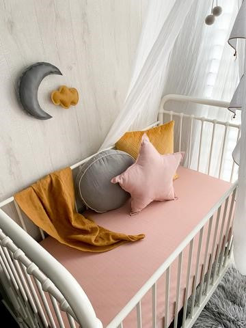 Ballet Blush Muslin Sheets - Cot